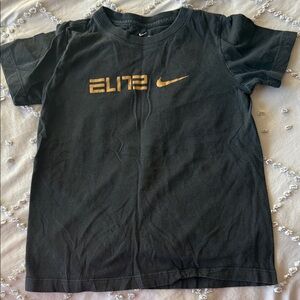 Nike Kids Black Tee with Gold Logo